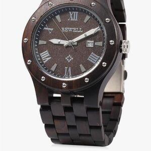BEWELL Brown Wooden Watch made of sandalwood.